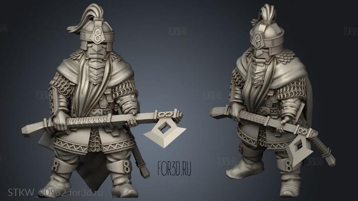 Dwarven Royal Guards Warriors Guard stl model for CNC