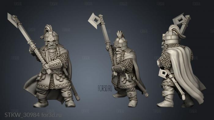 Dwarven Royal Guards Warriors Guard stl model for CNC