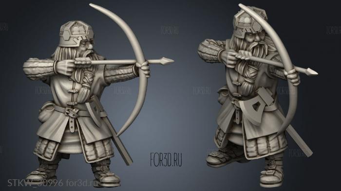 Dwarves Archers Dwarven Archer stl model for CNC