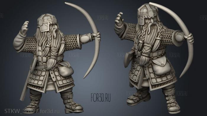 Dwarves Archers Dwarven Archer stl model for CNC