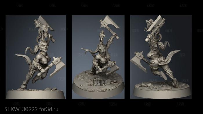 Dwarves Troops Bloodstone Berserkers stl model for CNC