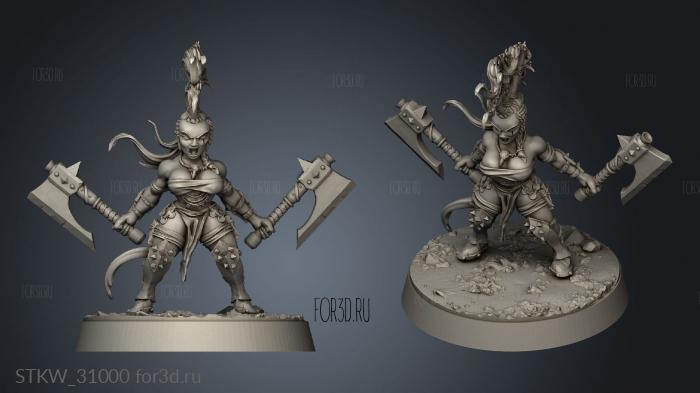 Dwarves Troops Bloodstone Berserkers stl model for CNC