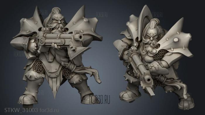 Dwarves Troops Chromium Crusher stl model for CNC