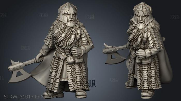 Dwarves during the shieldbearer stl model for CNC