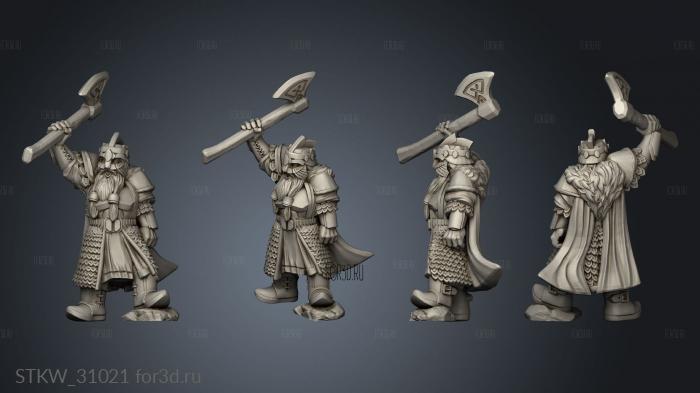 Dwarves Dwarf Champion stl model for CNC