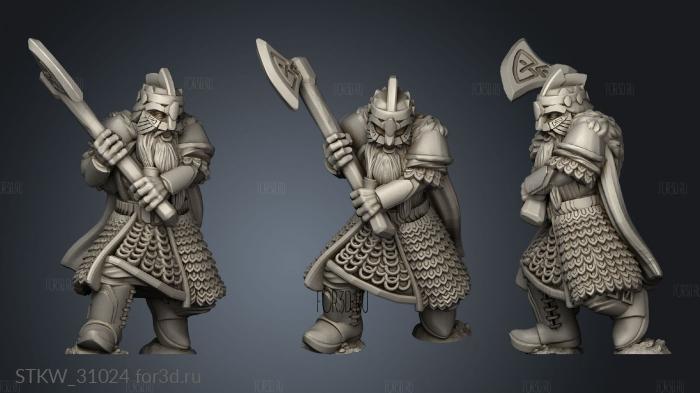 Dwarves Dwarf Male stl model for CNC