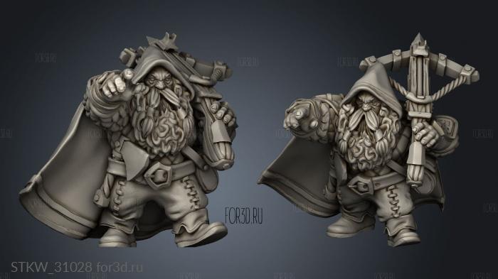 Dwarves Dwarf Ranger stl model for CNC