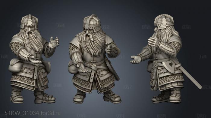 Dwarves Dwarves Scorpion crew stl model for CNC