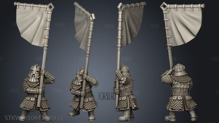 Dwarves Hammer Command Banner stl model for CNC