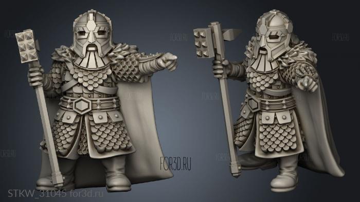 Dwarves Hammer Command Captain stl model for CNC