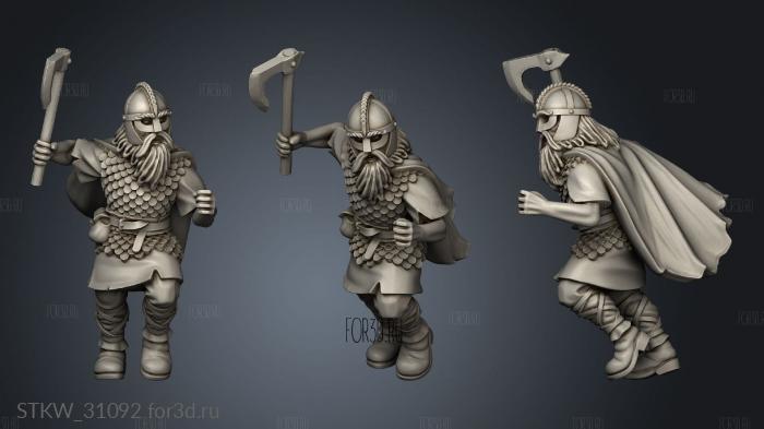 Dwarves Wildmen Warriors Warrior stl model for CNC