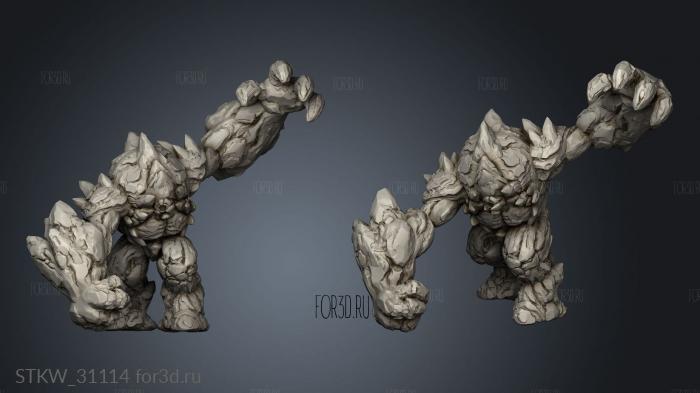 Earth elementals elemental stl model for CNC