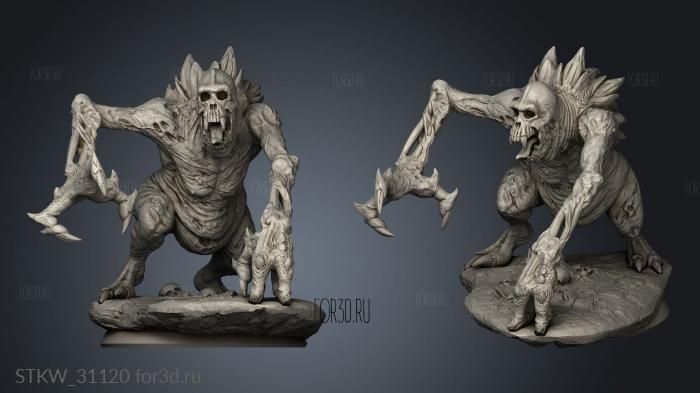 ECHOES CORRUPTION Enemy Clotted Beast stl model for CNC