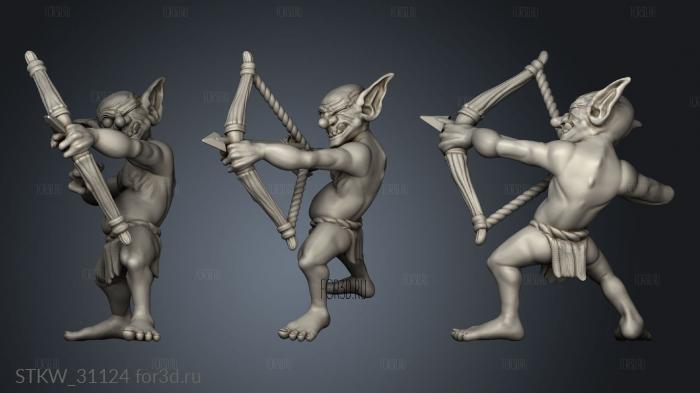 Encounter Basic Goblin Archer stl model for CNC