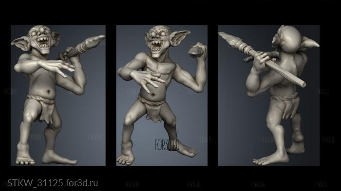 Encounter Basic Goblin Spearthrower stl model for CNC