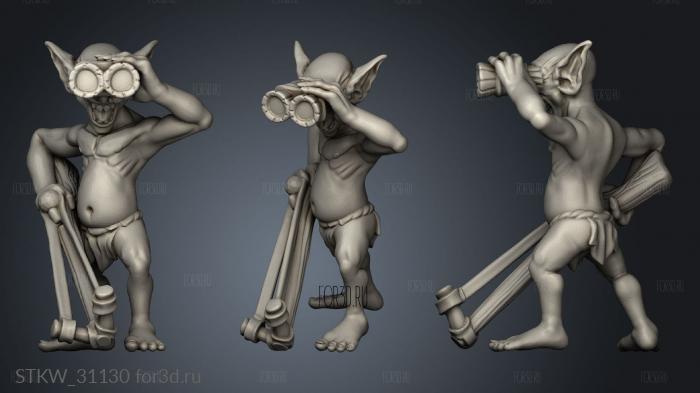 Encounter Goblin Slingshot Rifle Binoculars stl model for CNC