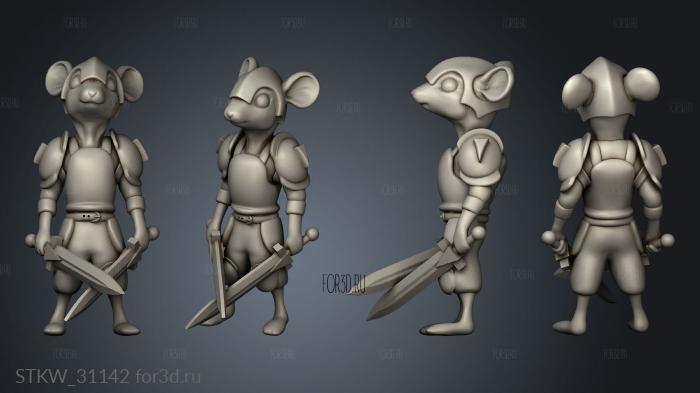 Edge Mice Tribe Fighter Swords stl model for CNC