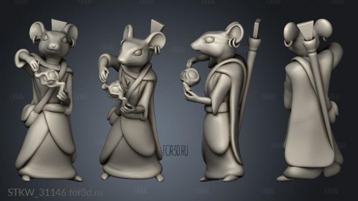 Edge Mice Tribe Wizard Casting stl model for CNC