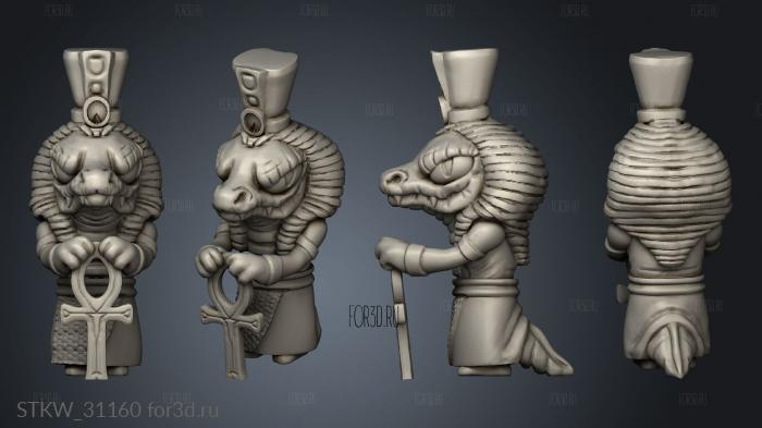 Egyptian Chibis cocodrilo stl model for CNC