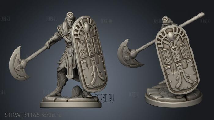 Egyptian Heavy Infantry stl model for CNC