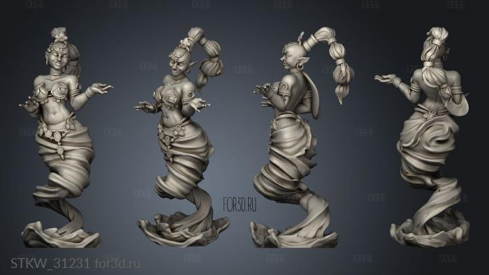 Elementals Exotic Jasmine ponytail stl model for CNC