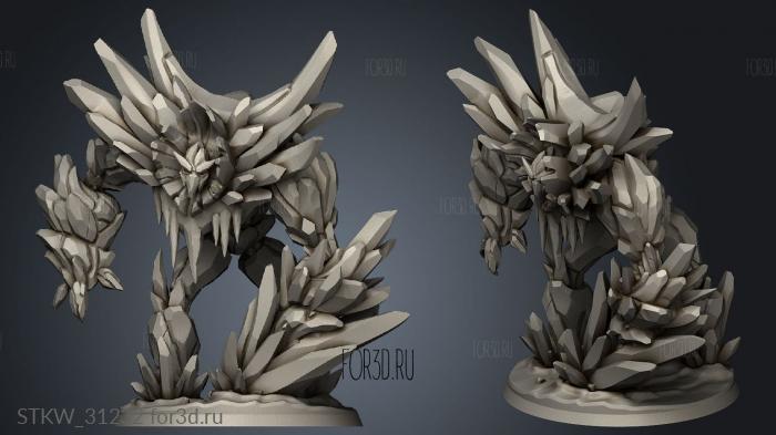 Elementals Ice elemental stl model for CNC