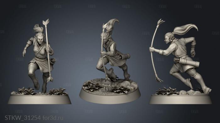 Elf Archer Female stl model for CNC