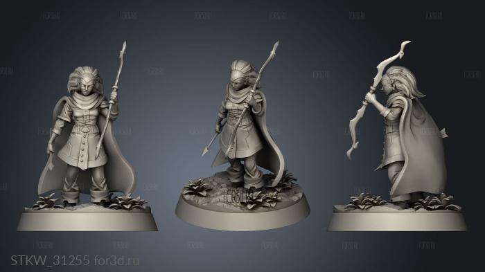 Elf Archer Female stl model for CNC