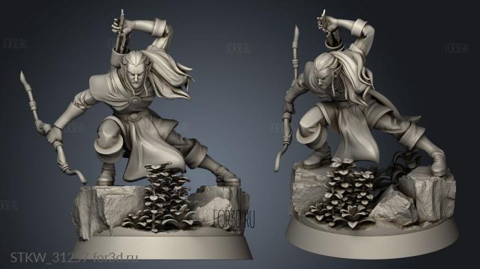 Elf Archer Male stl model for CNC