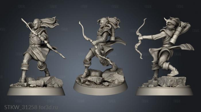 Elf Archer Male stl model for CNC