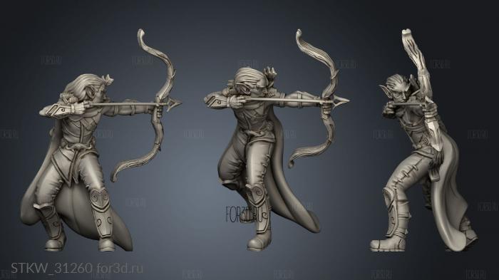 Elf Bowman Elven stl model for CNC