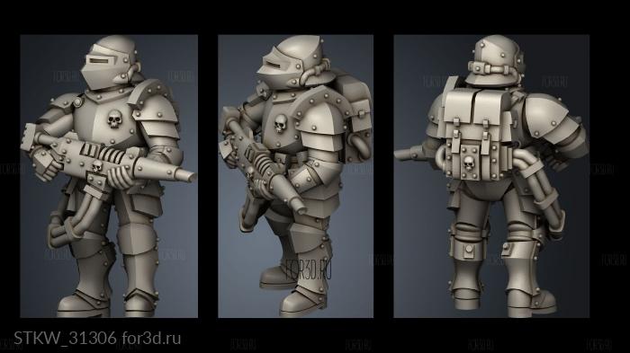 Elite infantry constructed stl model for CNC