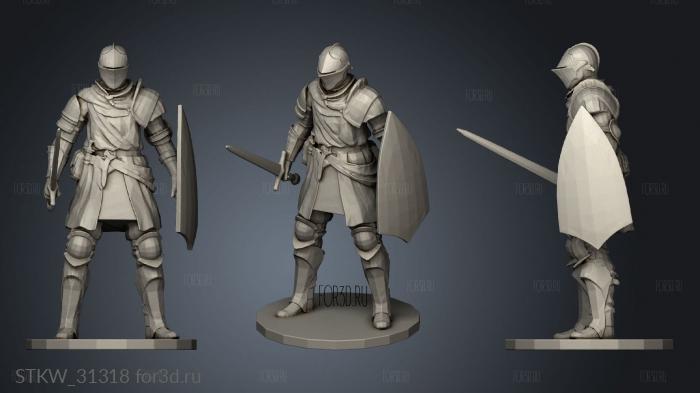 Elite Knight Dark souls stl model for CNC