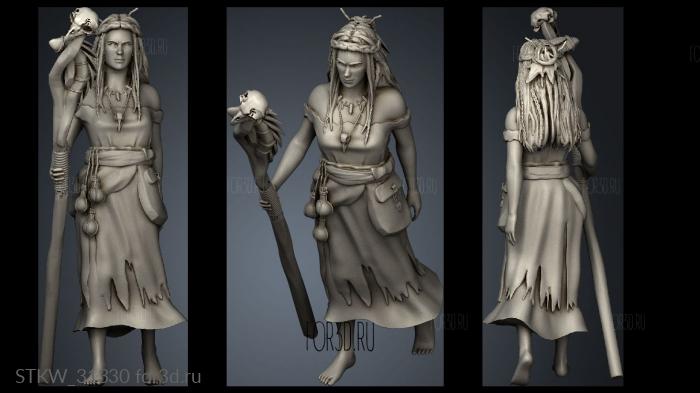 Ellas Arcanum Bog Witch stl model for CNC