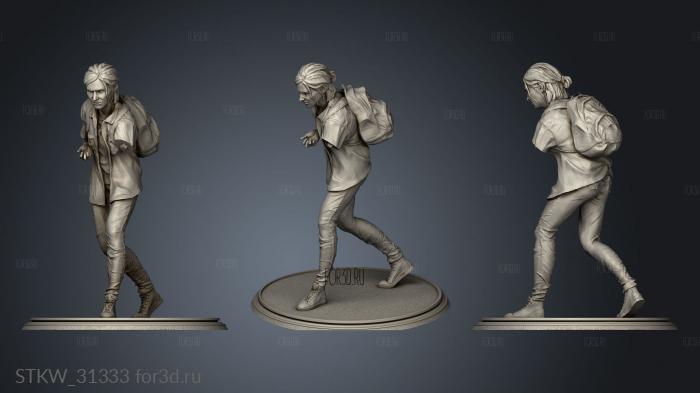 Ellie statue stl model for CNC