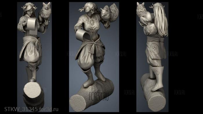 Forest Druid Contract stl model for CNC