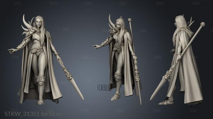 Sadist Elf Spear stl model for CNC