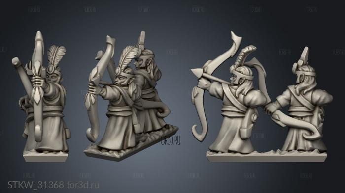 Elven Archers stl model for CNC