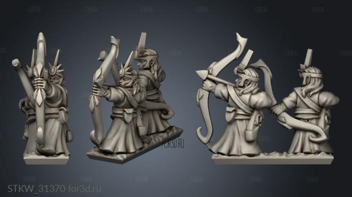 Elven Archers stl model for CNC