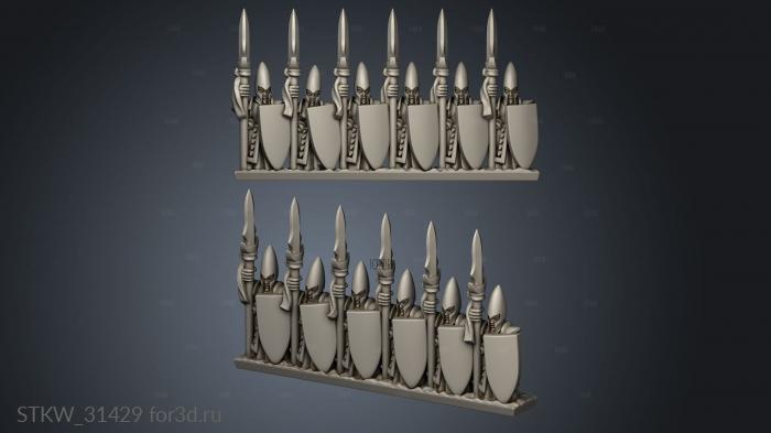 elf spears spear stand stl model for CNC