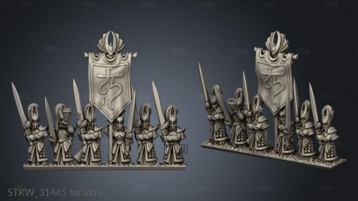 noble elf blade masters blademasters banner 3d stl модель для ЧПУ