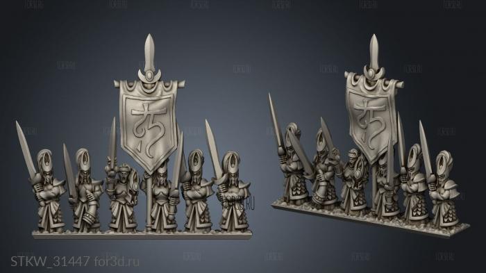 noble elf blade masters blademasters banner 3d stl модель для ЧПУ