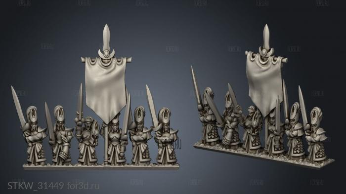 noble elf blade masters blademasters blank banner 3d stl модель для ЧПУ