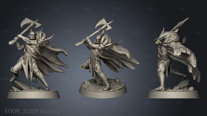 the Eternal Summits Leonid Axe Warriors stl model for CNC