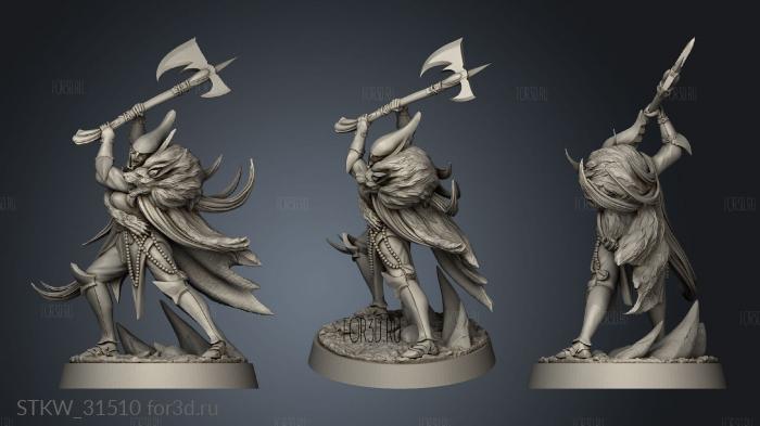 the Eternal Summits Leonid Axe Warriors stl model for CNC