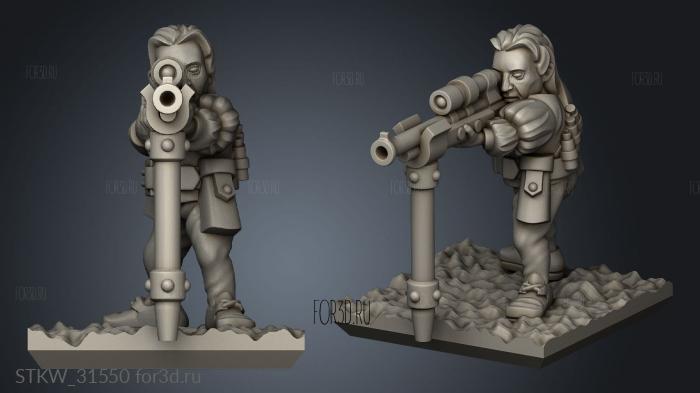 gunners minirat gunner stl model for CNC