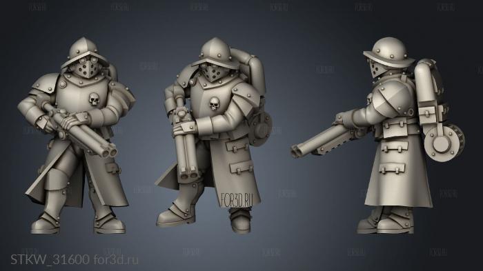 Engineer Squad back stl model for CNC