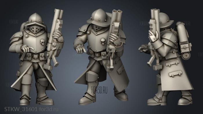 Engineer Squad back stl model for CNC