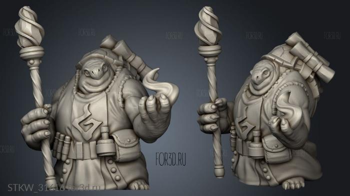 Turtle Sorcerer var Variant stl model for CNC