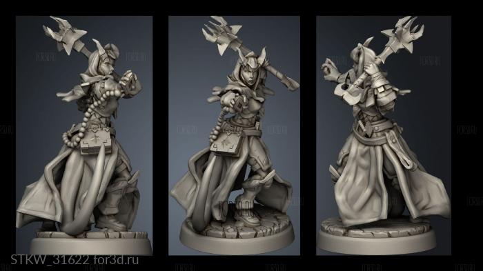 Infernal cleric basic stl model for CNC